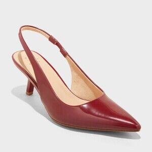 A New Day Aubrey Slingback Pumps | Burgundy | 6.5 | NWT